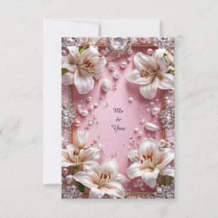 Elegant Lily Pearl Luxury Floral Frame 💍🌸✨ Invitation