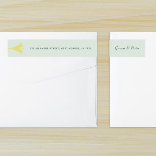Elegant Lily Return Address Wrap Around Label