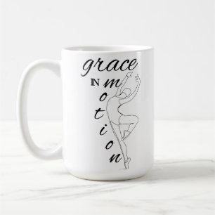 Elegant Line Art Ballerina with Quote Mug