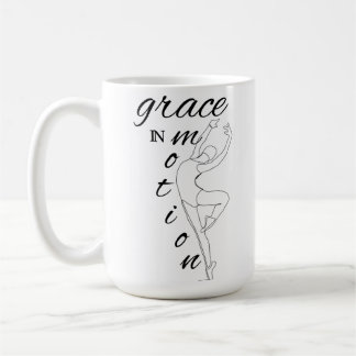 Elegant Line Art Ballerina with Quote Mug