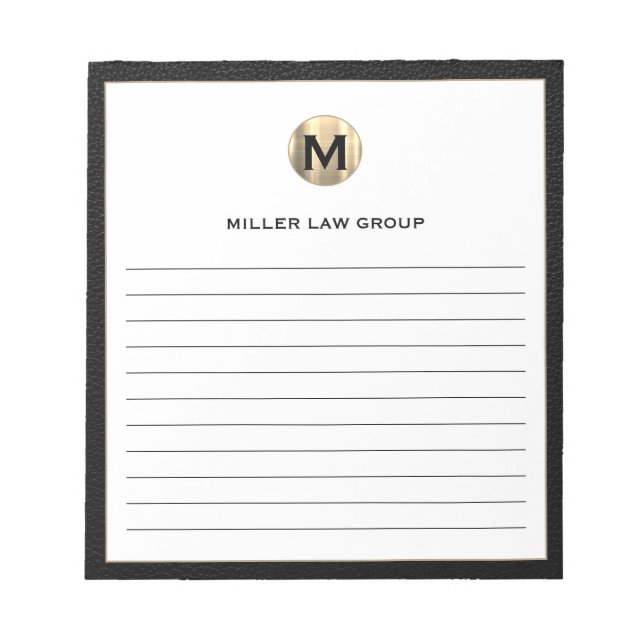 Elegant Lined Notepad (Front)