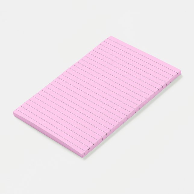 Elegant Lined Pink Post It Notes (Angled)