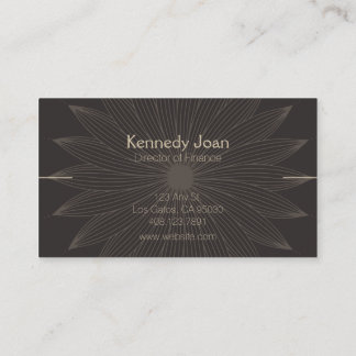 Elegant Lines Black Business Card