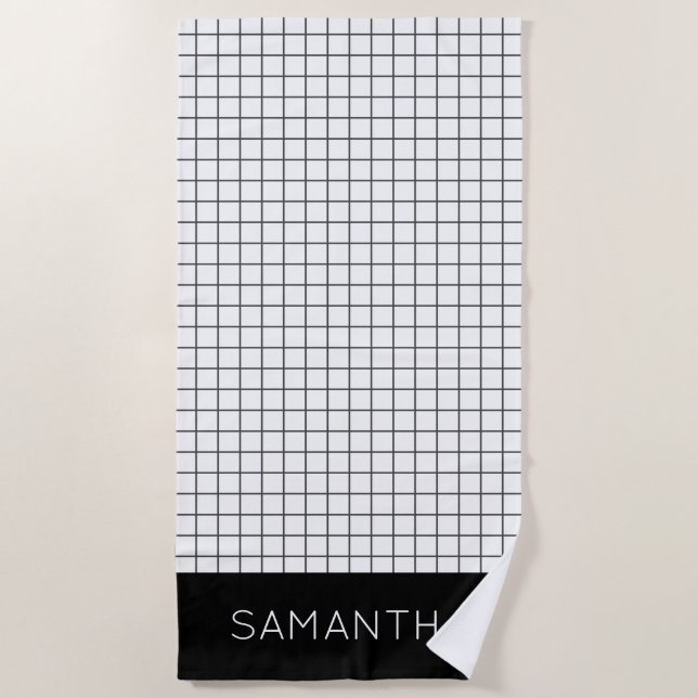 Elegant Lines Feminine Script Name kitchen Beach Towel (Front)