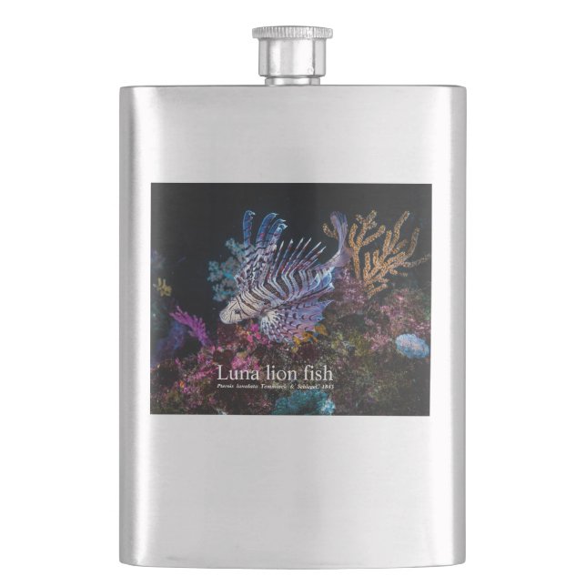 Elegant Lionfish Hip Flask (Front)