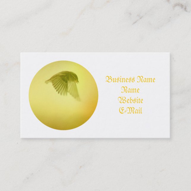 Elegant Little Bird Business Card (Front)