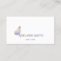 elegant little butterfly logo business card