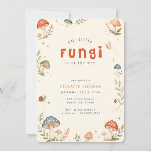 Elegant Little Fungi Mushroom Baby Shower Invitation