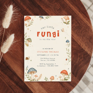 Elegant Little Fungi Mushroom Baby Shower Invitation