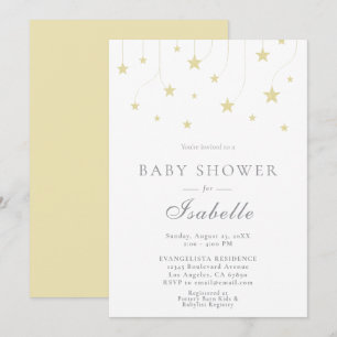 Elegant Little Stars Baby Shower Invitation