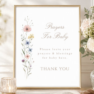 Elegant Little Wildflower Shower Prayers For Baby Poster