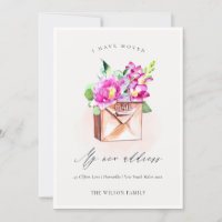 Elegant Lively Pink Floral Mailbox I have Moved