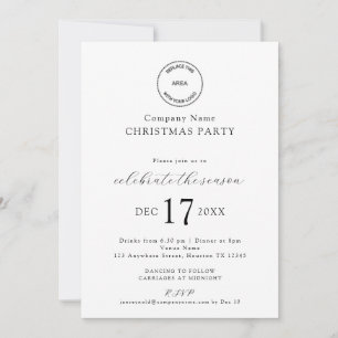 Elegant Logo Company Christmas Party Invitation