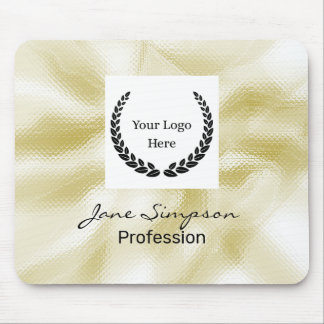 Elegant Logo Gold Texture Mouse Mat