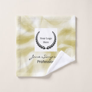 Elegant Logo Gold Texture Wash Cloth