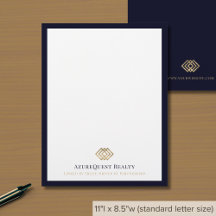 Elegant Logo Luxury Navy Border