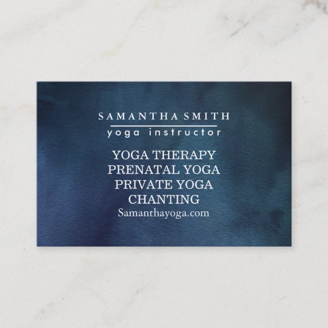 Elegant Logo Yoga Meditation Lotus Flowers Business Card (Front)