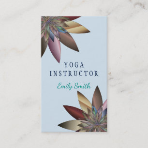 Elegant Logo Yoga Meditation Lotus Flowers Business Card