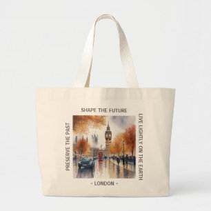Elegant London Autumn Scene Tote Bag
