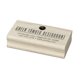 Elegant Long Name Custom Logo Return Address Rubber Stamp