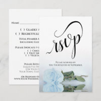 Elegant Long-Stemmed Dusty Blue Rose Wedding