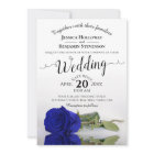 Elegant Long Stemmed Royal Blue Rose Wedding