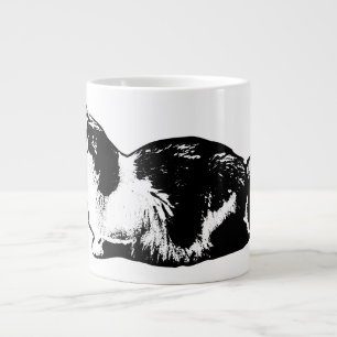Elegant Longhair Cat Side Profile Mug