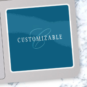 Elegant Looking Monogram Ocean Blue