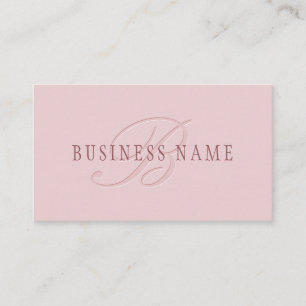 Elegant Looking Monogram Rose Gold Business Card