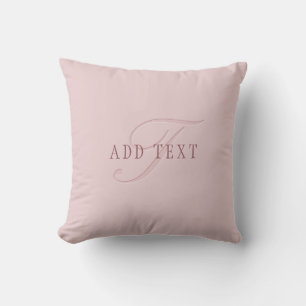 Elegant Looking Monogram Rose Gold Cushion