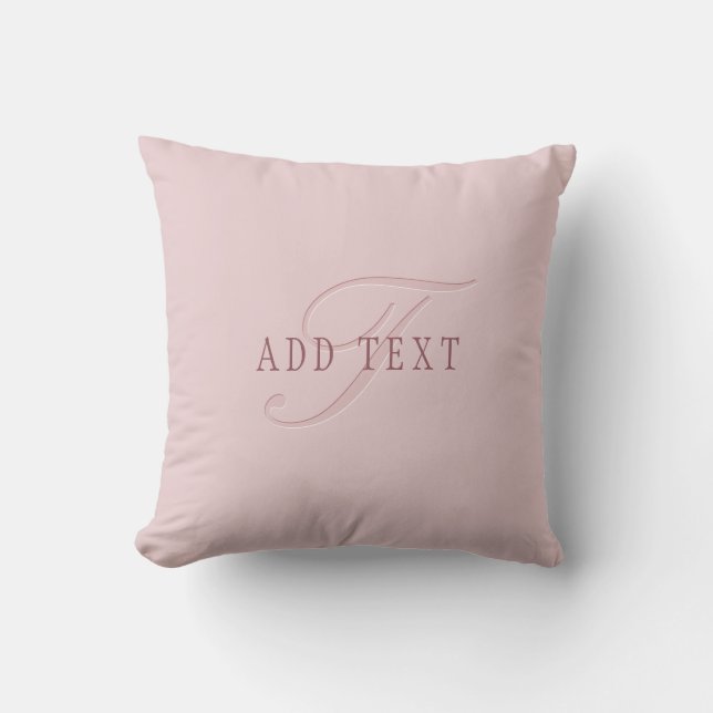 Elegant Looking Monogram | Rose Gold Cushion (Front)
