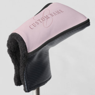 Elegant Looking Monogram Rose Gold Golf Head Cover