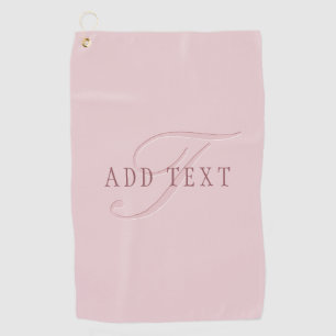 Elegant Looking Monogram Rose Gold Golf Towel