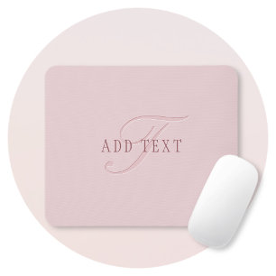 Elegant Looking Monogram   Rose Gold Mouse Mat