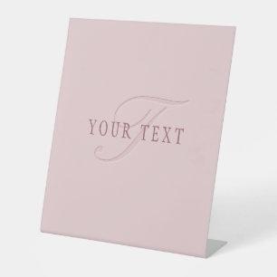 Elegant Looking Monogram Rose Gold Pedestal Sign