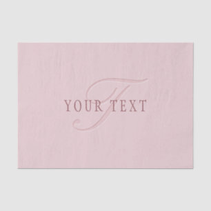 Elegant Looking Monogram   Rose Gold Tissue Paper