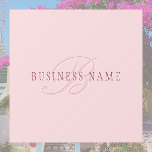 Elegant Looking Monogram   Rose Gold Window Cling