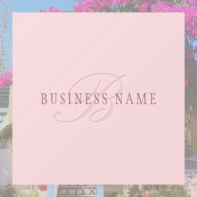 Elegant Looking Monogram | Rose Gold Window Cling (Creator Uploaded)