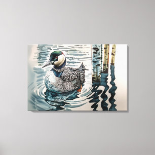 Elegant Loon on the Lake Canvas Print