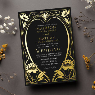 Elegant Lotus Art Nouveau Wedding