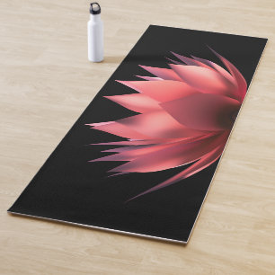 Elegant Lotus Black Yoga Mat