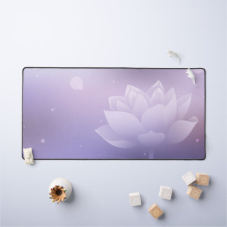 Elegant Lotus Bloom Desk Mat 