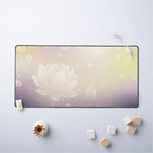 Elegant Lotus Bloom Desk Mat 
