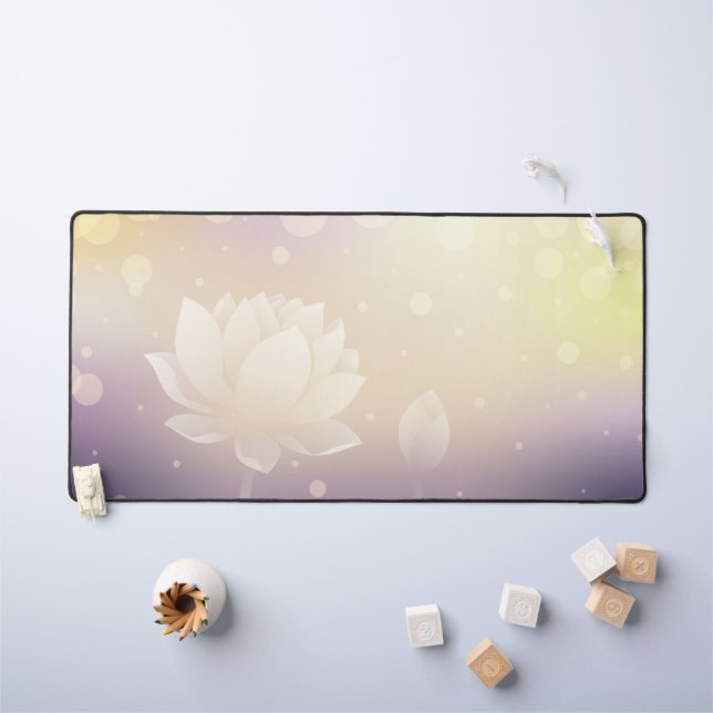 Elegant Lotus Bloom Desk Mat  (Kids Table)