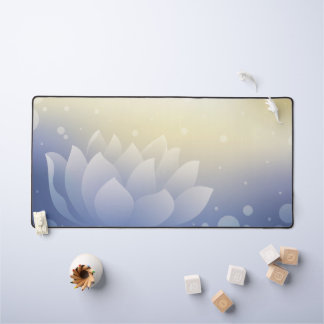 Elegant Lotus Bloom Desk Mat 