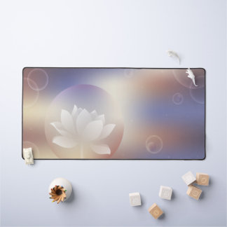 Elegant Lotus Bloom Desk Mat