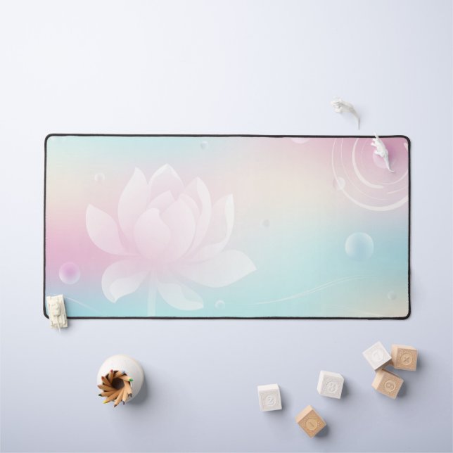 Elegant Lotus Bloom Desk Mat  (Kids Table)