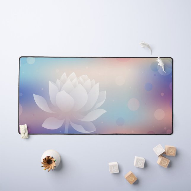 Elegant Lotus Bloom Desk Mat  (Kids Table)