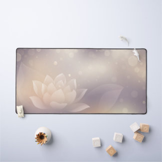 Elegant Lotus Bloom Desk Mat 