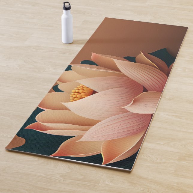 Elegant Lotus Brown Yoga Mat (In Situ)